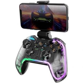 Gamepad Inalámbrico Mars Gaming MGP-BT2 Bluetooth 5.0 RGB Neon, Adaptador Universal para Smartphone hasta 7, Función Turbo y Vibración Háptica