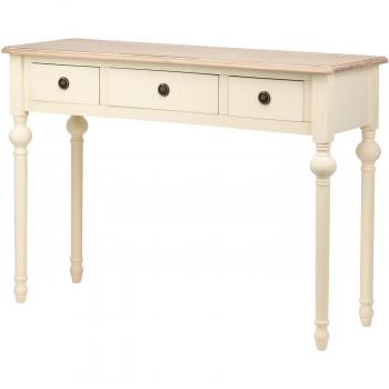 Consola Decorativa Paulownia-MDF Beige-Natural 110x40x80 cm con Almacenamiento Adicional