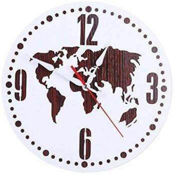 YJSMXYD Relojes de paredReloj de Pared 30 cm Norte de Europa Decoración Mapa Silencioso Reloj de Pared para el hogar Sala de Estar Decoración para el hogar Relojes Modernos silenciosos