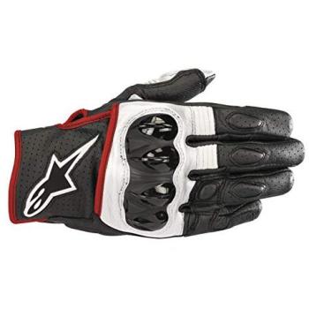 Alpinestars Celer V2 Black/White/Red Fluorescent Motorcycle Gloves