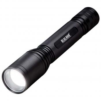 Linterna LED Blulaxa 10W, 580 lm, dimmable, 2 modos de encendido, modo parpadeo de señal, enfoque ajustable, correa desmontable, interruptor robusto