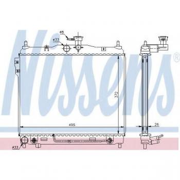 Radiador de Refrigeración del Motor Nissens 67487
