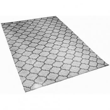 Alfombra Reversible de Tela Gris 140 x 200 cm Aksu para Interior y Exterior
