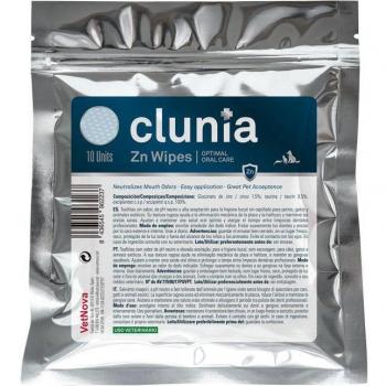 Vetnova Clunia Zn Toallitas Dentales, 10 ud