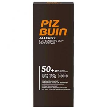 Piz Buin, Allergy Protector Solar Facial, SPF 50+ Protección Muy Alta para Pieles Sensibles al Sol, 50 ml