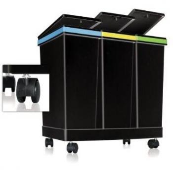 Smarty - Contenedores para la separación de residuos Ecobin - 3 Contenedores - Capacidad total 63 litros - Medidas 55 x 34 x 50 cm de altura