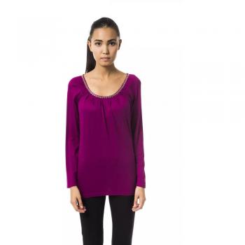 BYBLOS Purple Viscose Top & T-Shirt - IT42|M