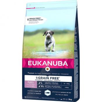 EUKANUBA Grain Free Puppy razas grandes con salmón - 3 kg