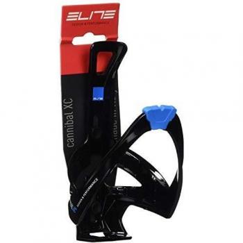 Elite Cannibal XC Glossy Black/Blue Bottle Cage