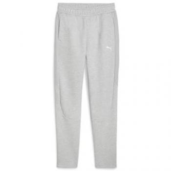 Pantalón Deportivo Puma EVOSTRIPE Mujer S Gris Claro Algodón Sostenible 2024