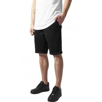Urban Classics Stretch Turnup Chino Shorts Black for Men Size 38