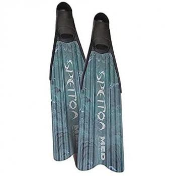 Aletas de Pesca Submarina Spetton Med Green Camo Flex, Verde, Talla 43/44, Unisex-Adulto