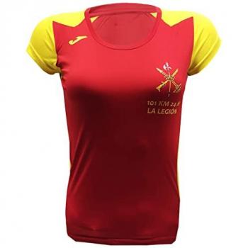Camiseta de Manga Corta para Mujer Joma Record II Rojo Amarillo