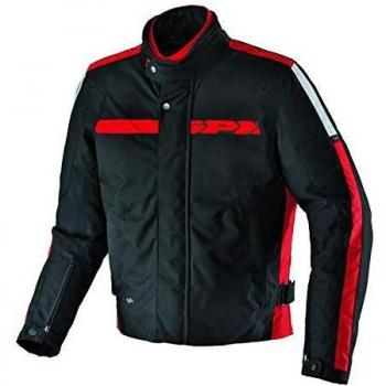 Spidi Symbol - Chaqueta textil para moto, talla XXL, color negro y rojo