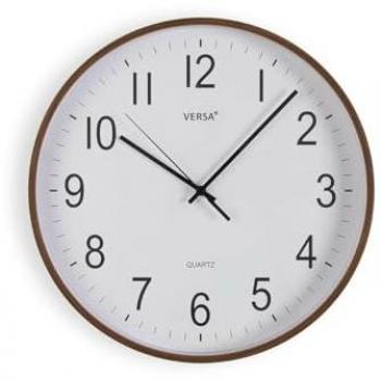 Reloj de Pared Versa Plástico Cuarzo Madera MDF 4 x 30 x 30 cm