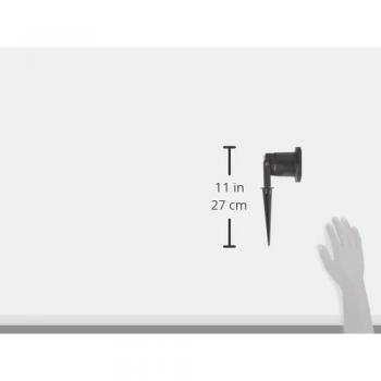 Long Life Lamp Company SPBLK04 - Bombilla IP65 exteriores para jardín o pared, casquillo GU10, 4 unidades, color negro mate, halógena, eléctrica con cable