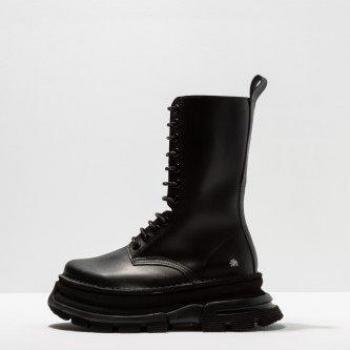 Botas de piel 1647 Art Core 2 negro -altura plataforma: 6.5cm-