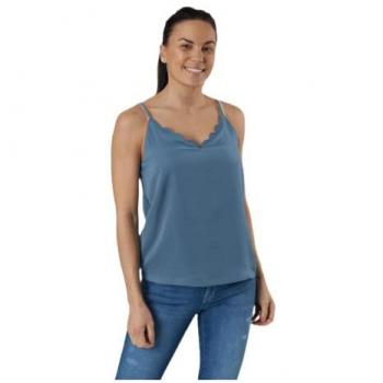 Only Debbie Women's Blue V-Neck Tank Top