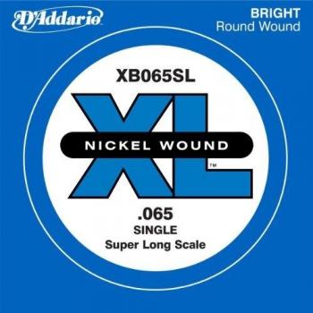 D'Addario XB065SL Nickel Wound Bass Guitar Single String, Super Long Scale.065
