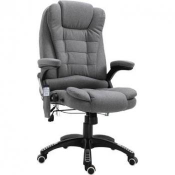 Sillón de Oficina Ergonomico con Función de Masaje y Calor, Silla Giratoria Ajustable 68 x 72 x 110-120 cm