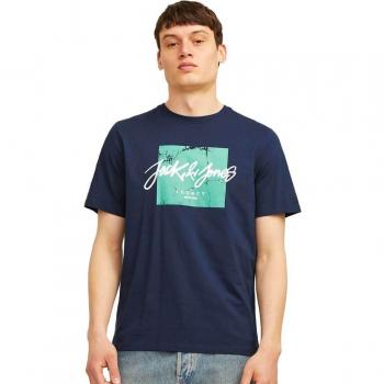 Camiseta Jack and Jones Tiley Crew Navy Blazer Hombre, manga corta, color azul marino