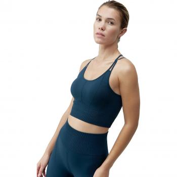 Top Deportivo Kamay Seamless de Mujer Azul Marino - L