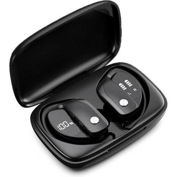 Auriculares Inalámbricos Deportivos Bluetooth TWS con Graves Profundos, Micrófono y Pantalla de Energía, Impermeables IPX5
