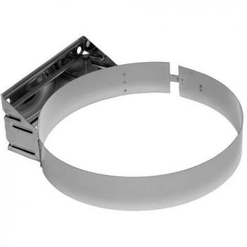 Fijo para tubo de acero inoxidable 304 con anclaje intermedio plano de 250 mm diámetro