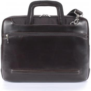 Bolsa de Piel y Nylon Tucano para MacBook Pro y Portátiles 15.4, Marrón Oscuro