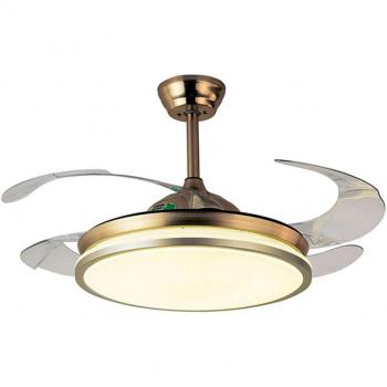 Ventilador de Techo Shakespeare DC Dune, 4 Aspas Retráctiles, Potencia 72W, Luz LED regulable 3000/4000/6000K, Dimensiones Al.35xD.108/