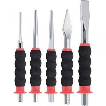 KS Tools 156.0240 Juego de cinceles combinados CrMo, 5 pzs