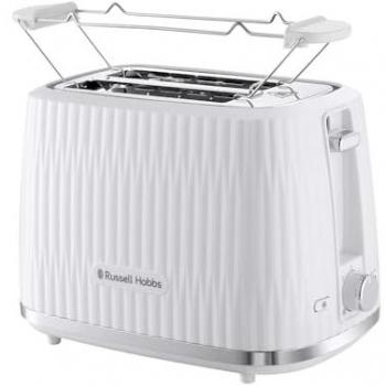 Tostador Russell Hobbs Eden 800W para 2 rebanadas, con función de extraelevación, descongelar, recalentar y bandeja recogemigas