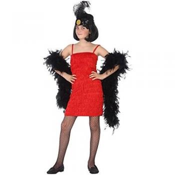Disfraz de Bailarina de Charleston Rojo para Niños de 7 a 9 Años - Poliéster
