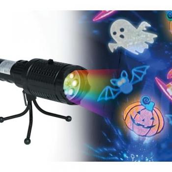 Proyector LED con Trípode de 22 cm - Iluminación y Efectos para Fiestas y Decoraciones Terroríficas