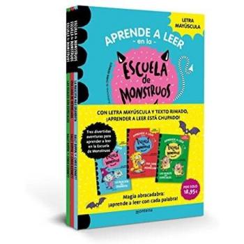 Pack Aprender a leer en la Escuela de Monstruos (Libros 1-3): En letra MAYÚSCULA para aprender a leer