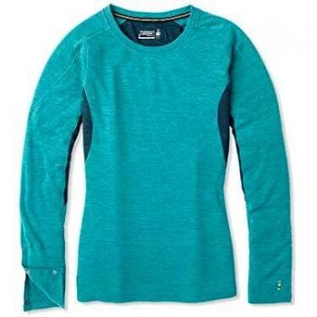Smartwool Merino Sport 250 - Camiseta de Manga Larga para Mujer, Merino Sport 250 - Camiseta de Manga Larga, Mujer, Color Peacock Heather, tamaño Medium