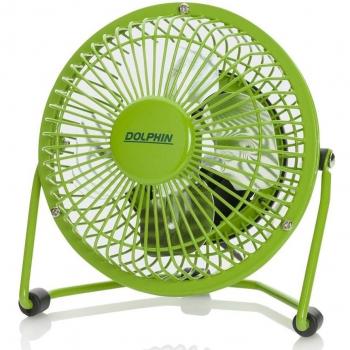Dolphin DVUSB4VERU - Ventilador USB de 4 pulgadas, color verde