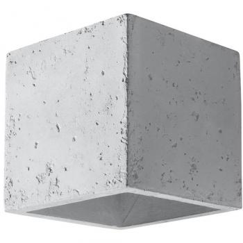 Aplique de pared QUAD en hormigón/cemento con iluminación LED G9, 1 luz, color blanco