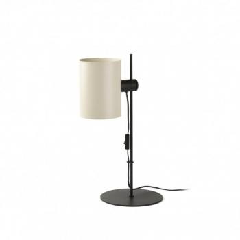 Lámpara de Mesa Ajustable Guadalupe Acero Negro y Beige 55 cm E27