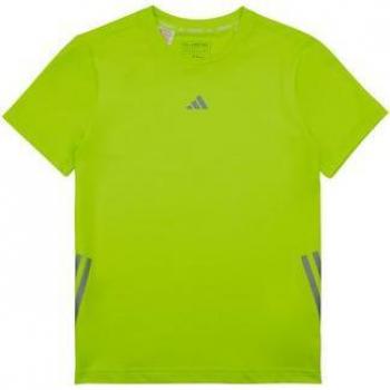 Camiseta adidas RUN 3 Stripes para niños - Amarillo Neón