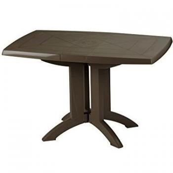 Grosfillex 52149181 Mesa Vega Abatible 118 x 77, Taupe, 118 x 77 x 72 cm