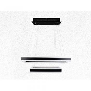 Lámpara de Techo LED Regulable 100W Color Negro 3000K con Diseño de Dos Rectángulos