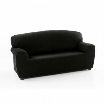 Funda para Sofá 3 Plazas Sofakover Romeo, Súper Elástica, Transpirable, Fácil de Colocar, Medidas 180-220 cm, Color Negro
