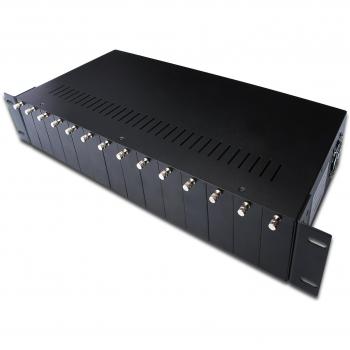 Chasis de Convertidor de Medios Digitus 14 Slots 2U Negro