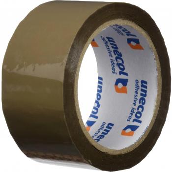 Unecol 8464 Precinto (Rollo), Marron, 66 m x 50 mm