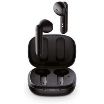 SPC Zion GO – Auriculares True Wireless ultraligeros con Manos Libres para 13horas de música con Varias Cargas, Control táctil, Asistente de Voz, conexión Bluetooth BLE y Resistente al Agua, Negra