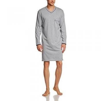 Seidensticker Nachthemd 1/1 - Pijama de manga larga para hombre, color grau