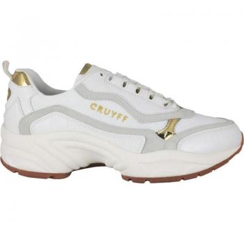 Zapatilla Deportiva Renovada Cruyff Ghillie CC7791201 - Colección Cápsula - Mujer y Niña - Color Blanco-Dorado