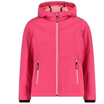 Cmp Softshell Jacket with Fixed Hood for Boys (Fuchsia) 3a29385n