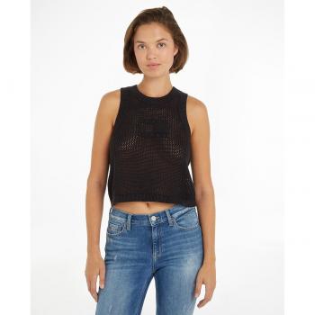 Top Tommy Jeans Open Negro para Mujer
